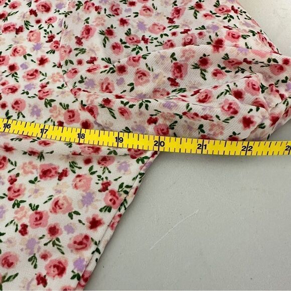 Siren Lily floral, print flowing, stretchy, V-neck dress Size L - Picture 9 of 11